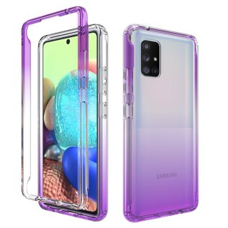 Samsung Galaxy A71 5G Shockproof Clear Gradient Cover Purple