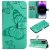 Embossed Butterfly Wallet Kickstand Magnetic Phone Case Green