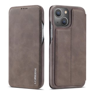 LC.IMEEKE iPhone 13 Wallet Card Slot Magnetic Case Gray