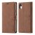 Forwenw iPhone XR Wallet Magnetic Kickstand Case Brown