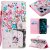 iPhone 12 Pro Max Flower Tree Swing Girl Painted Wallet Magnetic Kickstand Case