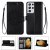 Samsung Galaxy S21/S21 Plus/S21 Ultra Wallet Embossed Totem Pattern Stand Case Black