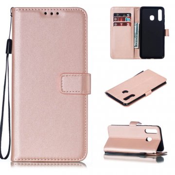 Samsung Galaxy A30 Wallet Kickstand Magnetic Leather Case Rose Gold