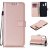 Samsung Galaxy A20 Wallet Kickstand Magnetic Leather Case Rose Gold