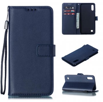 Samsung Galaxy A10 Wallet Kickstand Magnetic Leather Case Dark Blue