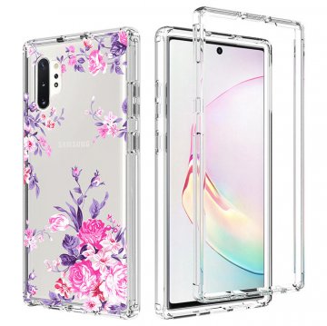Samsung Galaxy Note 10 Clear Bumper TPU Rose Flowers Case