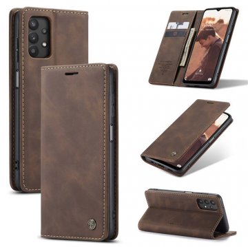 CaseMe Samsung Galaxy A32 5G Wallet Kickstand Magnetic Case Coffee