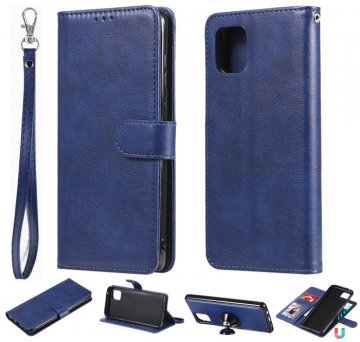 Samsung Galaxy A81/Note 10 Lite Wallet Detachable 2 in 1 Case Blue