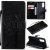Huawei P Smart 2021 Embossed Tree Cat Butterfly Wallet Stand Case Black