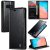 CaseMe Samsung Galaxy S10e Wallet Kickstand Magnetic Case Black