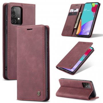 CaseMe Samsung Galaxy A52 5G Wallet Kickstand Magnetic Case Red