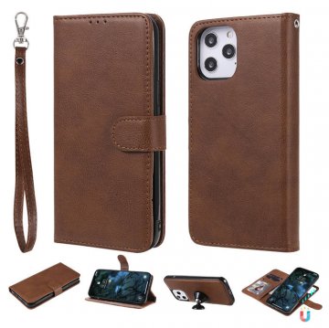 iPhone 12 Pro Max Wallet Magnetic Detachable 2 in 1 Case Brown