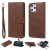 iPhone 12 Pro Max Wallet Magnetic Detachable 2 in 1 Case Brown