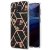 Moto G Power 2021 Flower Pattern Marble Electroplating TPU Case Black