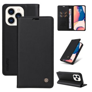 YIKATU iPhone 14 Pro Max Wallet Kickstand Magnetic Case Black