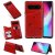 Samsung Galaxy S10 5G Bee and Cat Card Slots Stand Cover Red