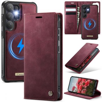 CaseMe Samsung Galaxy S26 Ultra 2-in-1 Magnetic Wallet Case – Wireless Charging & RFID Blocking Red