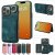 Card Holder Kickstand Magnetic PU Leather Phone Case Green