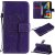Google Pixel 4A 4G Embossed Tree Cat Butterfly Wallet Stand Case Purple