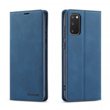 Forwenw Samsung Galaxy S20 Wallet Kickstand Magnetic Case Blue