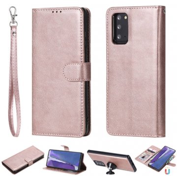 Samsung Galaxy Note 20 Wallet Detachable 2 in 1 Case Rose Gold