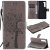 Motorola Edge Embossed Tree Cat Butterfly Wallet Stand Case Gray