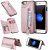 iPhone 6/6s Wallet Magnetic Kickstand Shockproof Cover Rose Gold