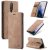 CaseMe OnePlus 7 Pro Wallet Kickstand Magnetic Case Brown