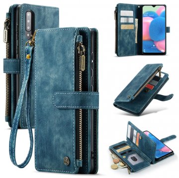 CaseMe Samsung Galaxy A50 Wallet kickstand Case Blue