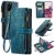 CaseMe Samsung Galaxy S20 Wallet Kickstand Retro Case Blue