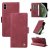 YIKATU iPhone X/XS Skin-touch Wallet Kickstand Case Wine Red