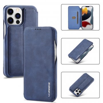 LC.IMEEKE iPhone 13 Pro Wallet Card Slot Magnetic Case Blue