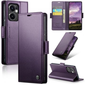 CaseMe OPPO Reno13 F 4G/5G Wallet RFID Blocking Magnetic Buckle Case Purple