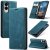CaseMe Samsung Galaxy S25 Edge Wallet Magnetic Suede Leather Case Blue