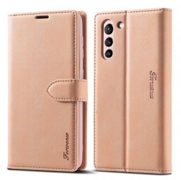 Forwenw Samsung Galaxy S21 Plus Wallet Magnetic Kickstand Case Rose Gold