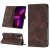 Skin-friendly iPhone 13 Pro Wallet Stand Case with Wrist Strap Coffee