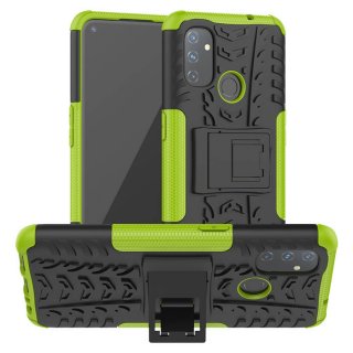 OnePlus Nord N100 Hybrid Rugged PC + TPU Kickstand Case Green