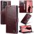 CaseMe Samsung Galaxy S23 Ultra Wallet Magnetic Case Red