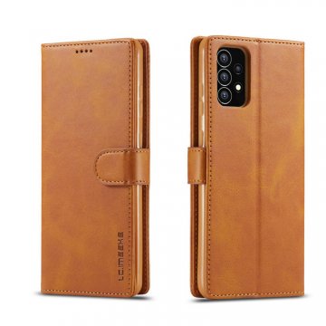 LC.IMEEKE Samsung Galaxy A53 5G Wallet Magnetic Case Brown