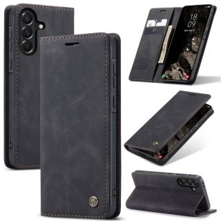 CaseMe Samsung Galaxy A37 Wallet Magnetic Suede Leather Case Black
