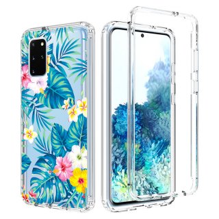 Samsung Galaxy S20 Plus Clear Bumper TPU Banana Leaf Case