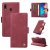 YIKATU Samsung Galaxy A20/A30 Skin-touch Wallet Kickstand Case Wine Red