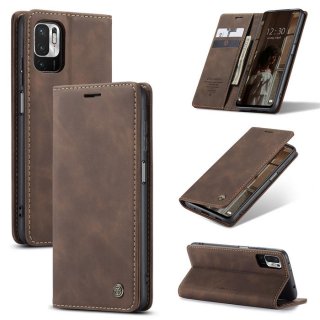 CaseMe Xiaomi Redmi Note 10 5G Wallet Kickstand Case Coffee