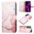 Marble Pattern Samsung Galaxy S21 Wallet Case Rose Gold