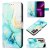 Marble Pattern Samsung Galaxy S22 Ultra Wallet Case Green