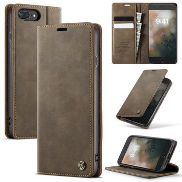 CaseMe iPhone 7 Plus/8 Plus Magnetic Wallet Case with RFID Blocking Coffee