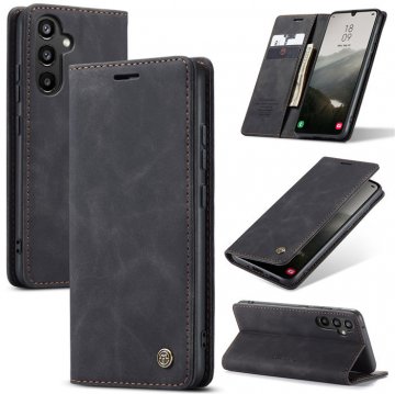 CaseMe Samsung Galaxy A34 5G Wallet Suede Leather Case Black