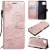 Motorola Moto G 5G Plus Embossed Butterfly Wallet Magnetic Stand Case Rose Gold