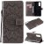 Huawei P Smart 2021 Embossed Sunflower Wallet Magnetic Stand Case Gray