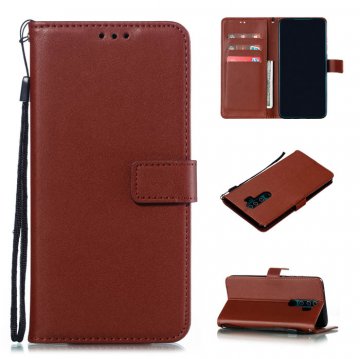 Xiaomi Redmi Note 8 Pro Wallet Kickstand Magnetic Case Brown